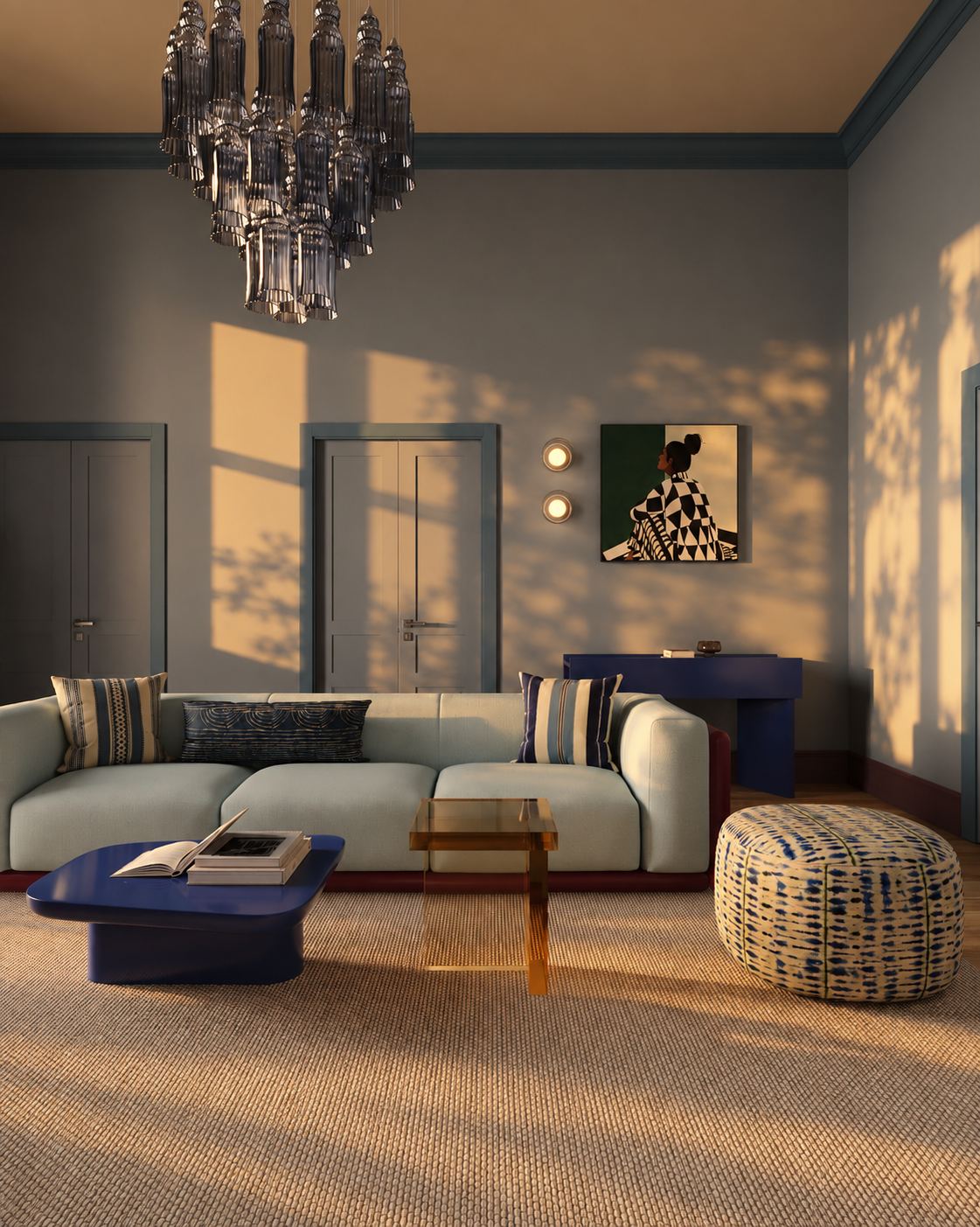 Blue living room