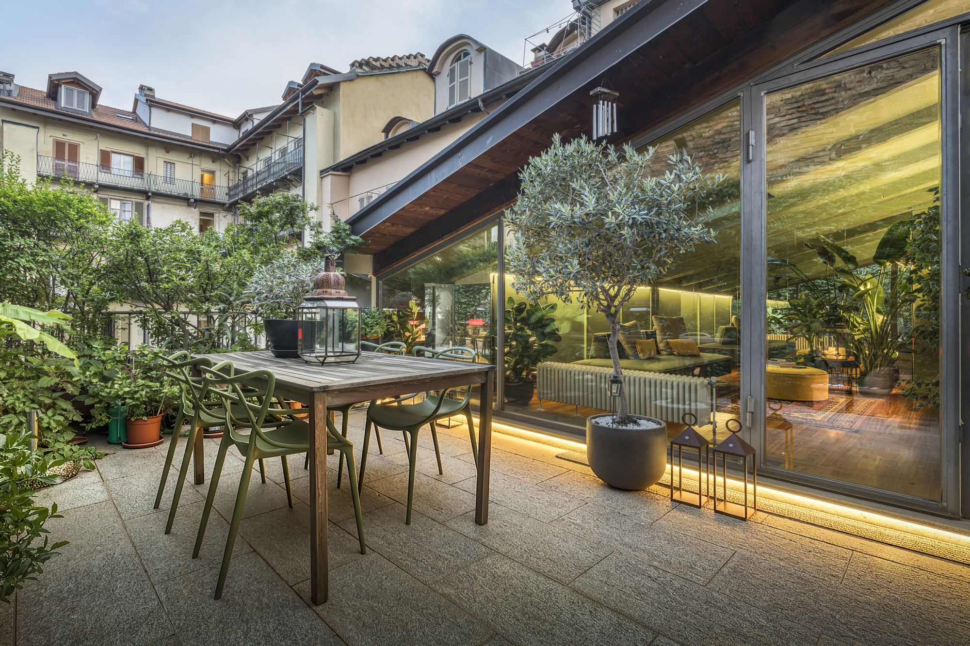 The terrace